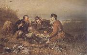 Perov, Vasily Hunters at Rest china oil painting reproduction